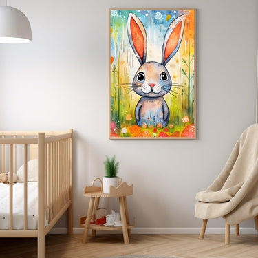 Colorful Bunny Painting